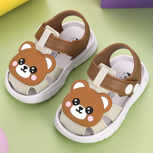 夏季男女童包头沙滩卡通防滑凉鞋