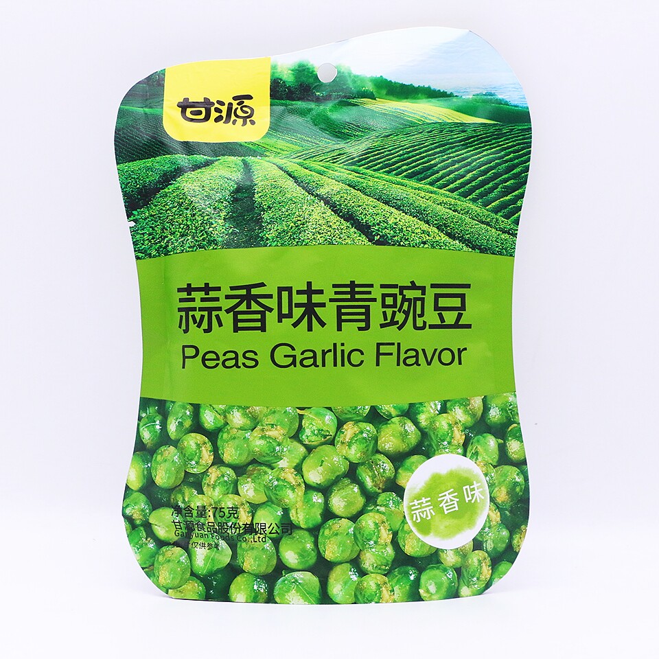 甘源蒜香味青豌豆75g*5袋独立小包装坚果炒货散装芥末青豆小零食