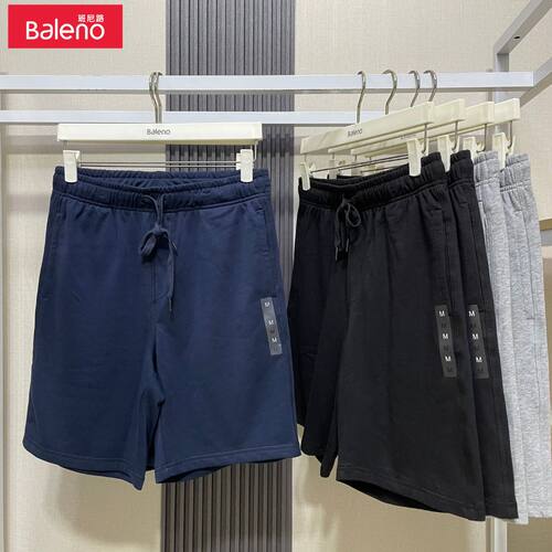 班尼路夏季宽松休闲针织抽绳短裤男港风卫裤简约舒适运动五分裤潮