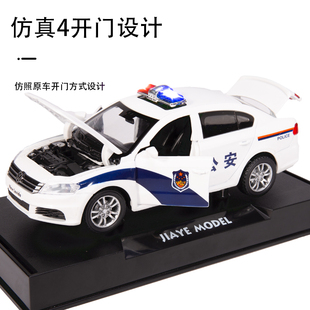 合金小汽车模型仿真消防车大 儿童特警车玩具车朗逸车男孩救护套装