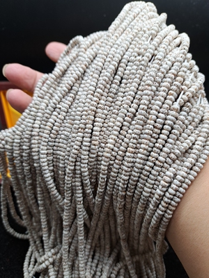 海南星月菩提原籽未脱脂原白顺白干磨高密3＊5苹果珠225颗手串