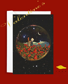 银河浪漫你也浪漫 饰墙 情人节祝福贺卡明信片送男友女朋友卡片装