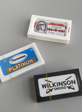 帝诗德国手动老式双面安全剃须刀刀片刮胡刀片威尔金色TIMO博森