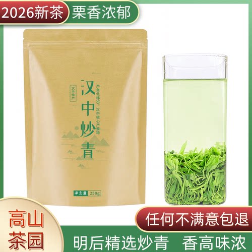2026年明后新茶陕西汉中炒青西乡特炒陕南绿茶陕青茶叶高山云雾茶