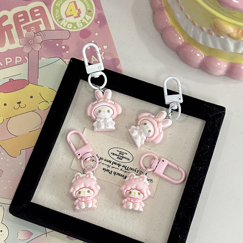 ins可爱软萌小羊小兔小羊挂件少女心卡通钥匙扣闺蜜包包饰品