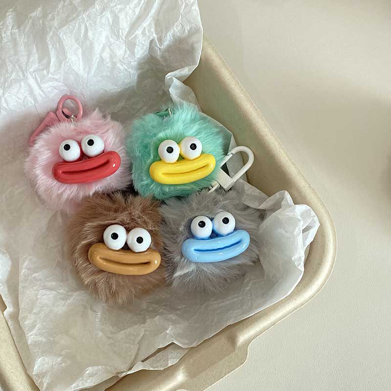 CUTE SAUSAGE MOUTH HAIRBALL KEYCHAIN FUNNY FUNNY COUPLE PENDANT CUTE STUDENT SCHOOL BAG ORNAMENT GIRLFRIEND GIFT