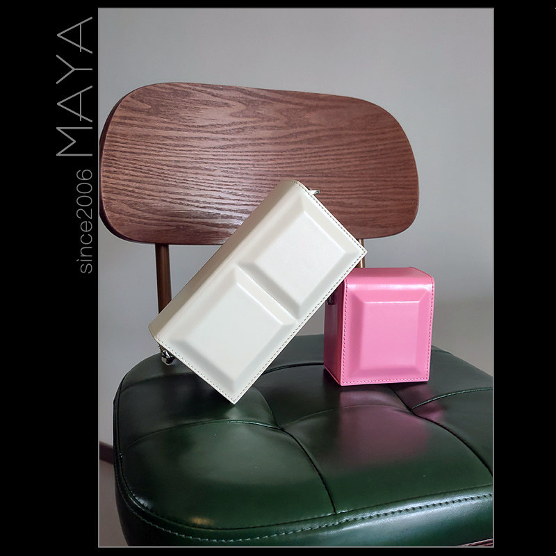 玛雅真皮小众设计可爱链条方块巧克力斜挎单肩小方包个性时尚潮女