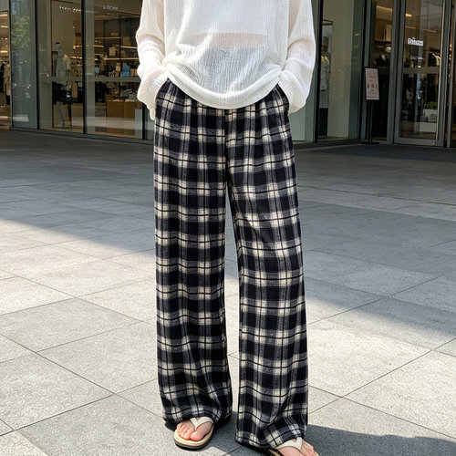 女士棉绸裤子带口袋夏薄款长裤可外穿遛弯莫代尔大码居家单独睡裤
