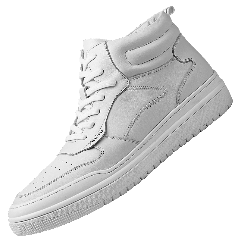 高哥增高休闲鞋秋冬新款潮流板鞋真皮高帮男鞋百搭内增高运动鞋子