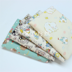 全棉斜纹磨毛布料  卡通印花 童装 睡衣家居服 面料