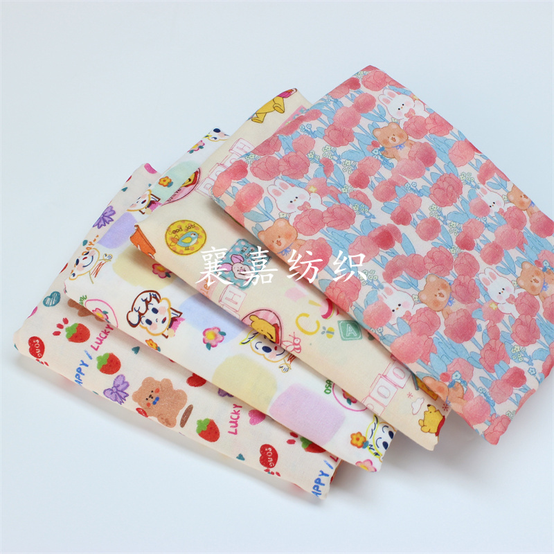 全棉睡衣卡通透气纱布