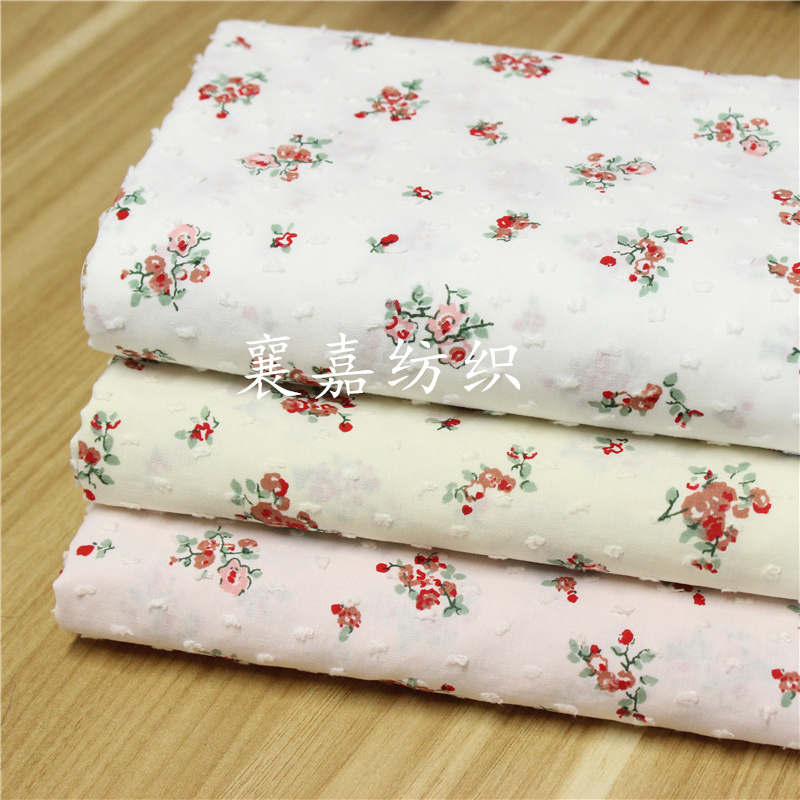 全棉小提花剪花女装面料布料