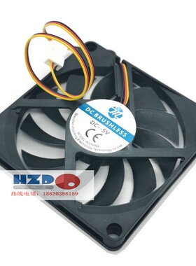 8010全新原装8CM 5v 0.25a散热风扇3线80*80*10mm HZDO双滚珠