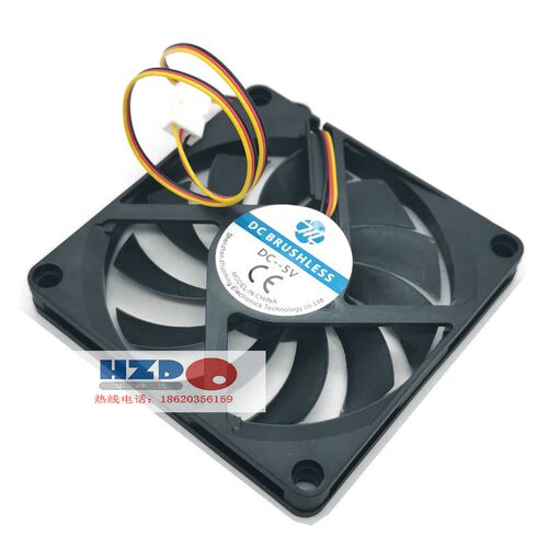 8010全新原装8CM 5v 0.25a散热风扇3线80*80*10mm HZDO双滚珠