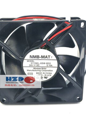 3110KL-05W-B50 B30 B40原装NMB 8025 24V 0.15A散热风扇2线