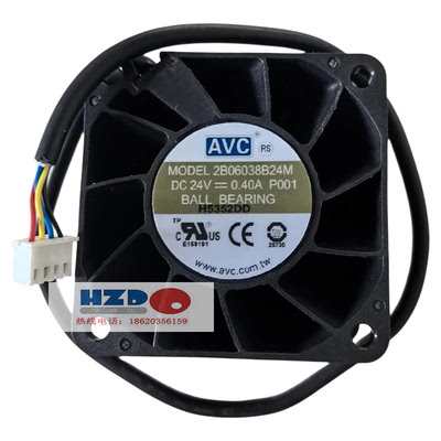 2B06038B24M全新原装 AVC  6038 DC24V 0.4A 6cm防水IP68散热风扇