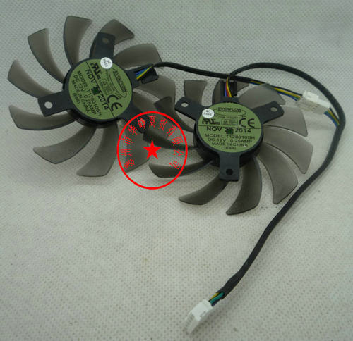 华硕GT660 680 760 HD7870 R9 270显卡双风扇T128010SH四线5针12V
