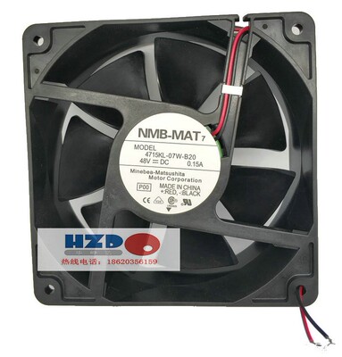 全新原装NMB 12038 48V 0.15A 4715KL-07W-B20散热风扇12CM 2线