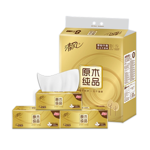 清风纸巾抽纸超质感家用纸抽实惠装整箱大包装擦手纸餐巾纸卫生纸