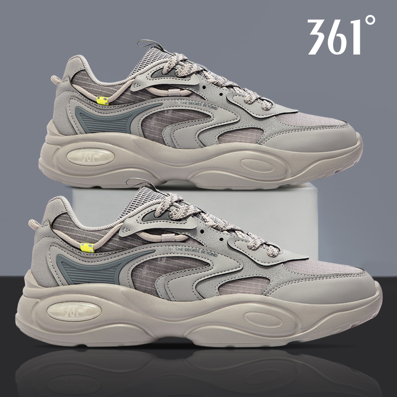 361缓震跑步灰色复古运动鞋