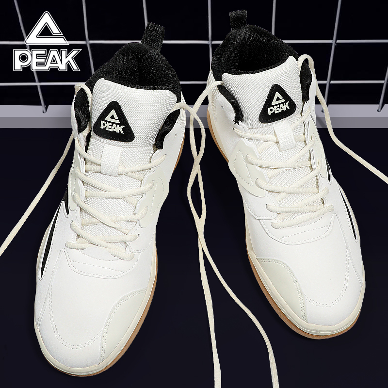 匹克男鞋板鞋2025冬季新款爆款潮流复古百搭白色轻便学生皮面鞋子