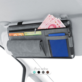 车载眼镜盒汽车眼镜夹遮阳板卡片夹收纳袋票据证件夹车内用品大全