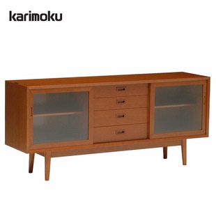 日本Karimoku60日式北欧实木 sideboard边柜收纳储物柜