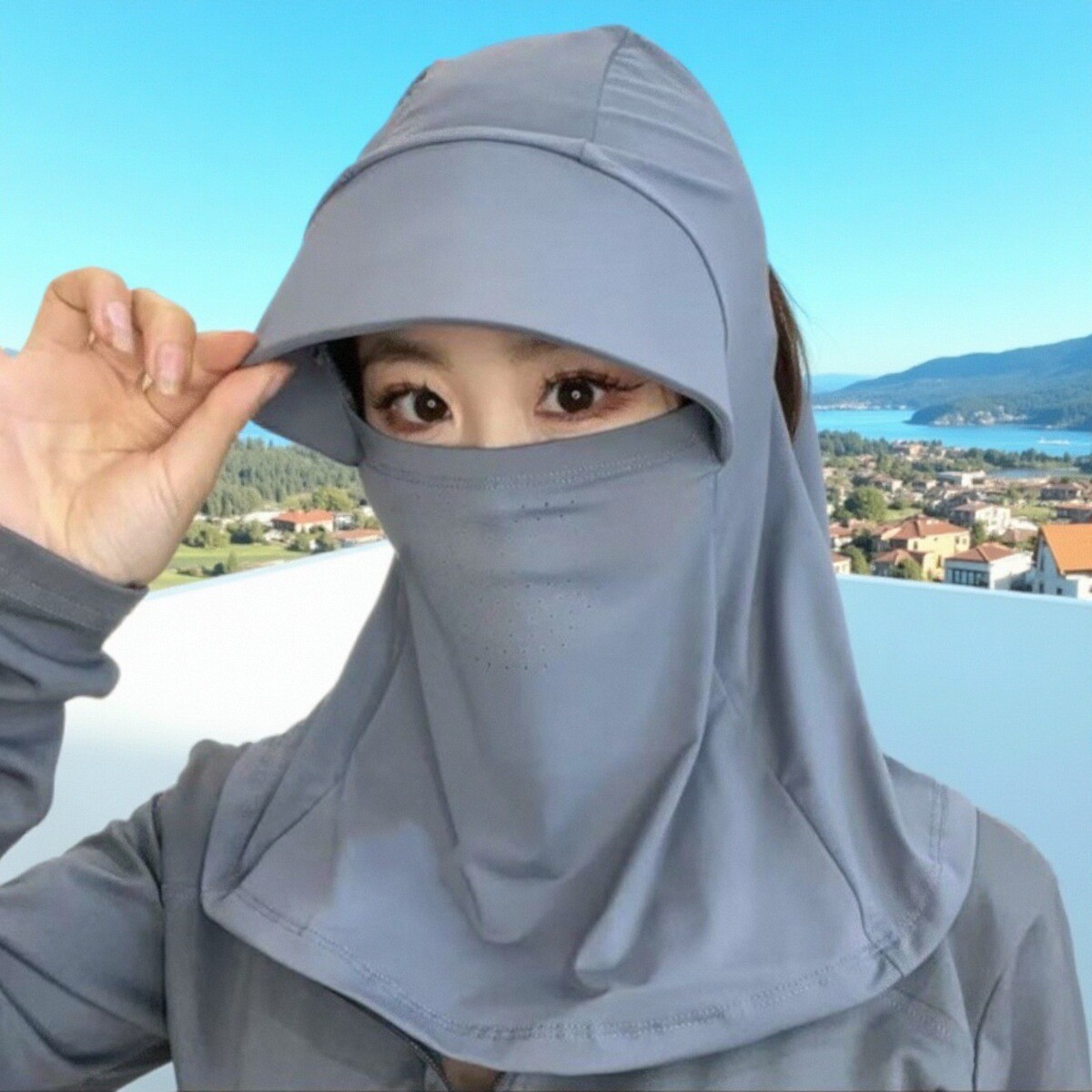 全脸遮阳帽子女夏季防晒帽