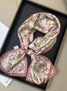 新款度假异域风情双面复古长条丝巾飘带15X150cm长条丝巾飘带