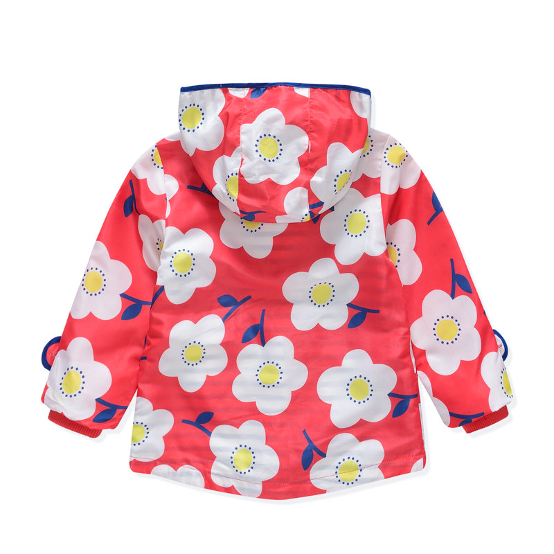 휴무 매장 정리 32% 할인 유럽 및 미국 싱글 여아 더블 레이어 재킷 비바람에 견디는 후드 윈드브레이커 중년 이상 아동 아웃도어 의류