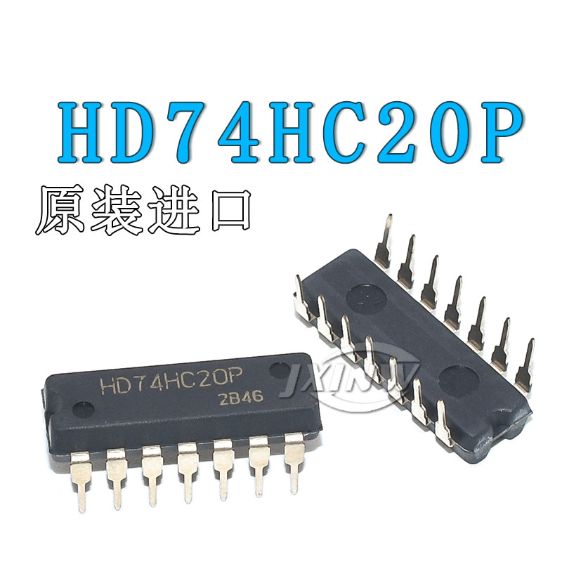 进口74hc20 HD74HC20P SN74HC20N DIP-14 双4输入与非门