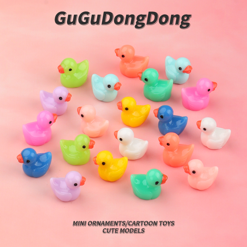 袖珍小鸭子迷你动物过家家玩具微缩模型摆件场景装饰道具