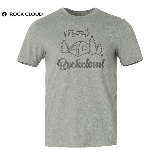 岩云RockCloud新款夏季户外运动男士吸湿棉感圆领男短袖T恤速干