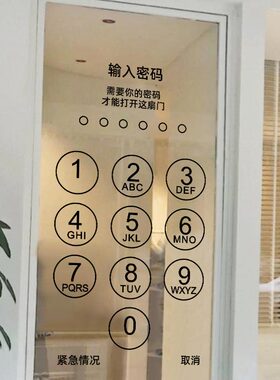 创意店铺玻璃门贴纸PVC