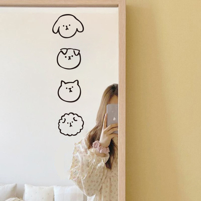 奶茶店装饰墙贴玻璃移门防撞贴纸