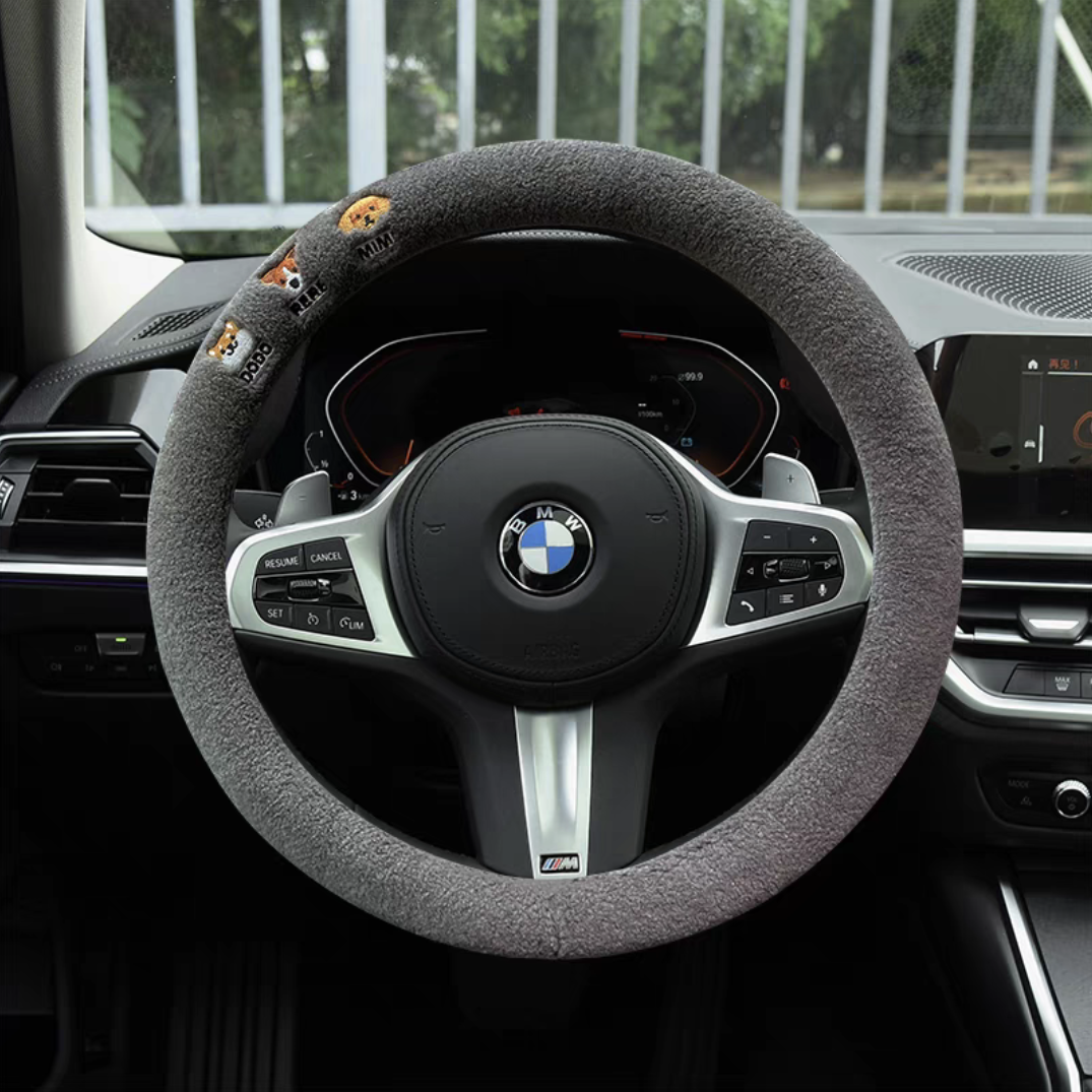 宝马方向盘套1系3系5系X1X3X5X6宝马迷你325li530li冬季方向盘套