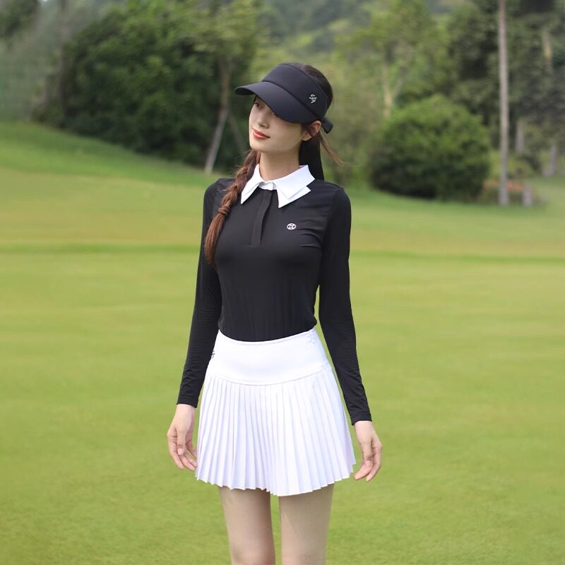 高尔夫服装女夏季防晒上衣短裙