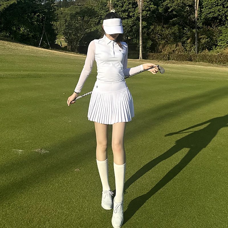 2025新款SG高尔夫服装女士冰丝防晒长袖t恤衫休闲运动上衣服女装