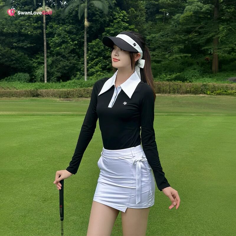 高尔夫女装秋冬长袖上衣短裙套装