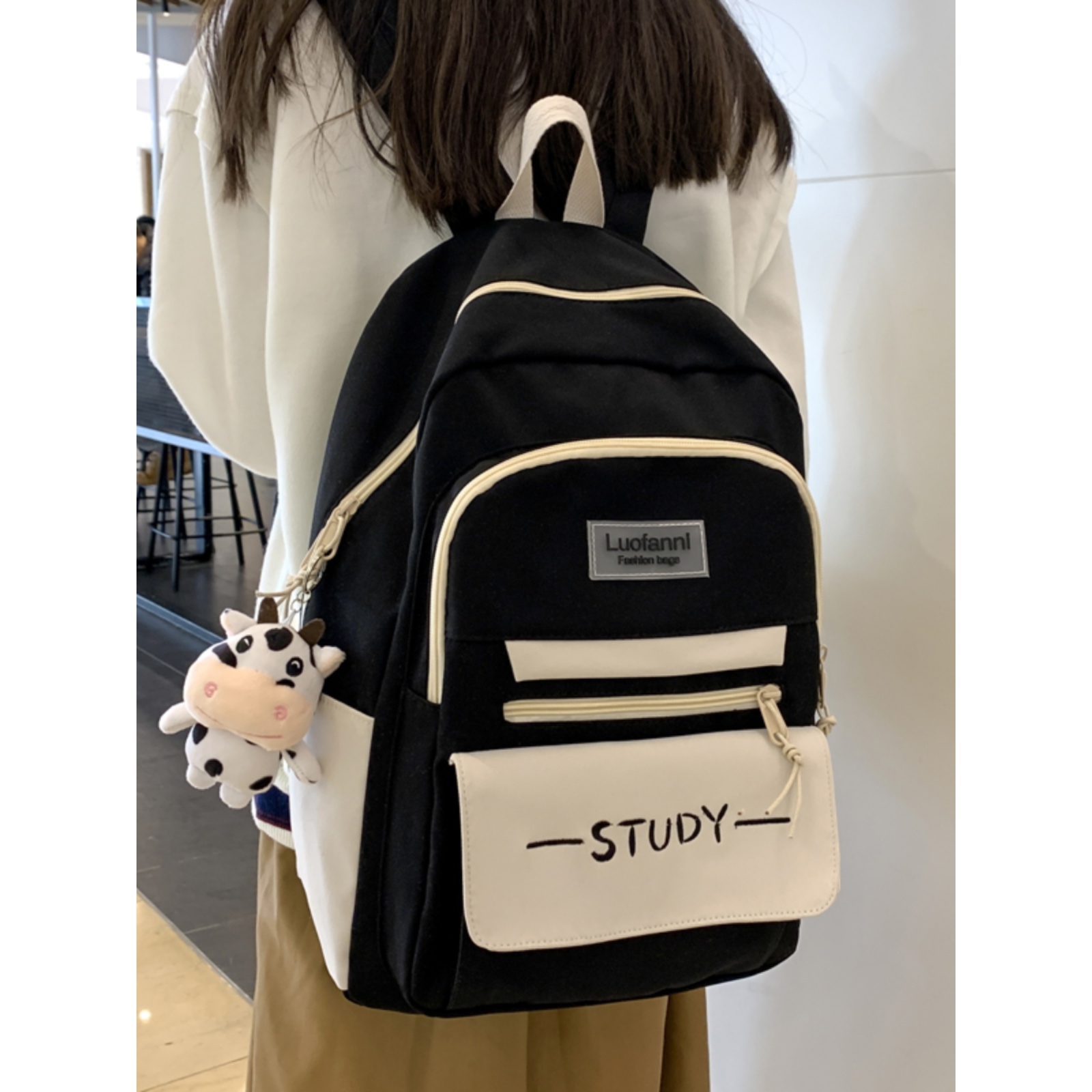 2024新款轻便减负旅行双肩包ins女大容量初高中小学生书包背包男