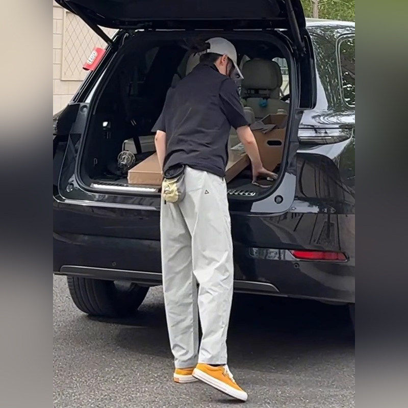潮牌速干工装裤子男士2026新款夏季薄款男裤直筒弯刀休闲长裤男款