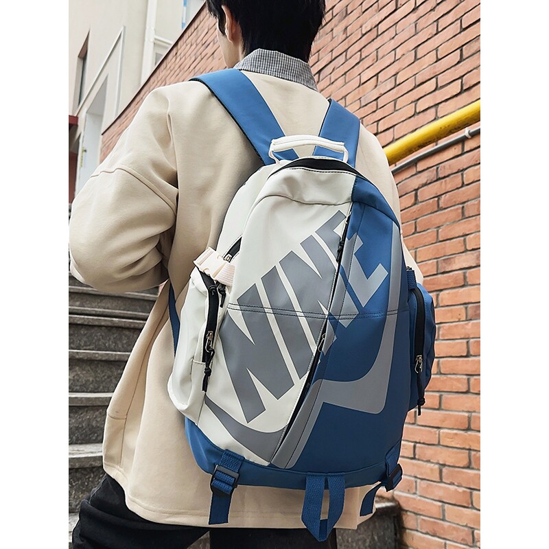 法国工装风双肩包女生初中生原宿复古大容量旅行背包男学生书包潮
