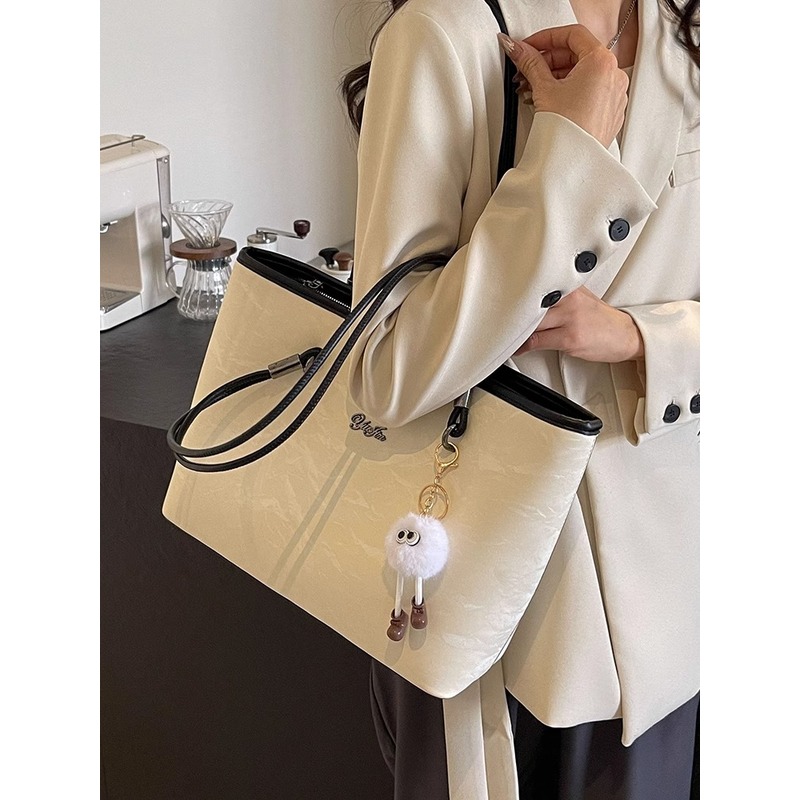 法国MK&ins2024新款托特包女士大容量高颜值大学生通勤质感单肩包