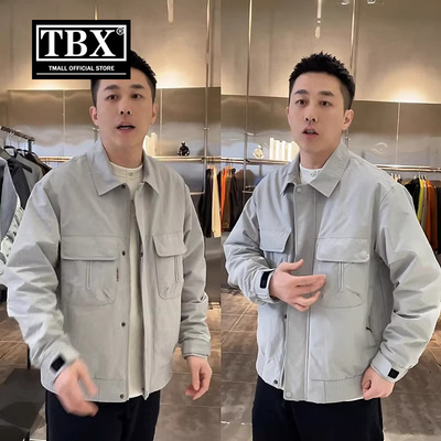 高端男士工装外套2025新款春秋季潮流休闲翻领衬衫式夹克男款冬装
