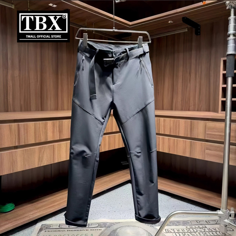 高端软壳冲锋裤男士2025新款秋冬季加绒加厚男裤工装休闲裤子男款