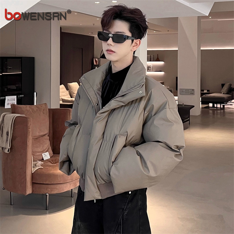 潮牌短款棉服外套男士2025新款秋冬季高级感痞帅气面包服男款棉袄