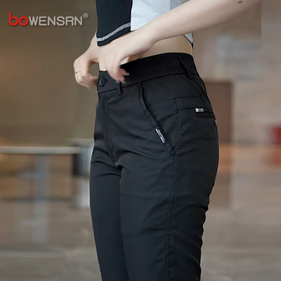 高端商务休闲裤男士2025新款夏季薄款男裤修身直筒长裤子男款春秋