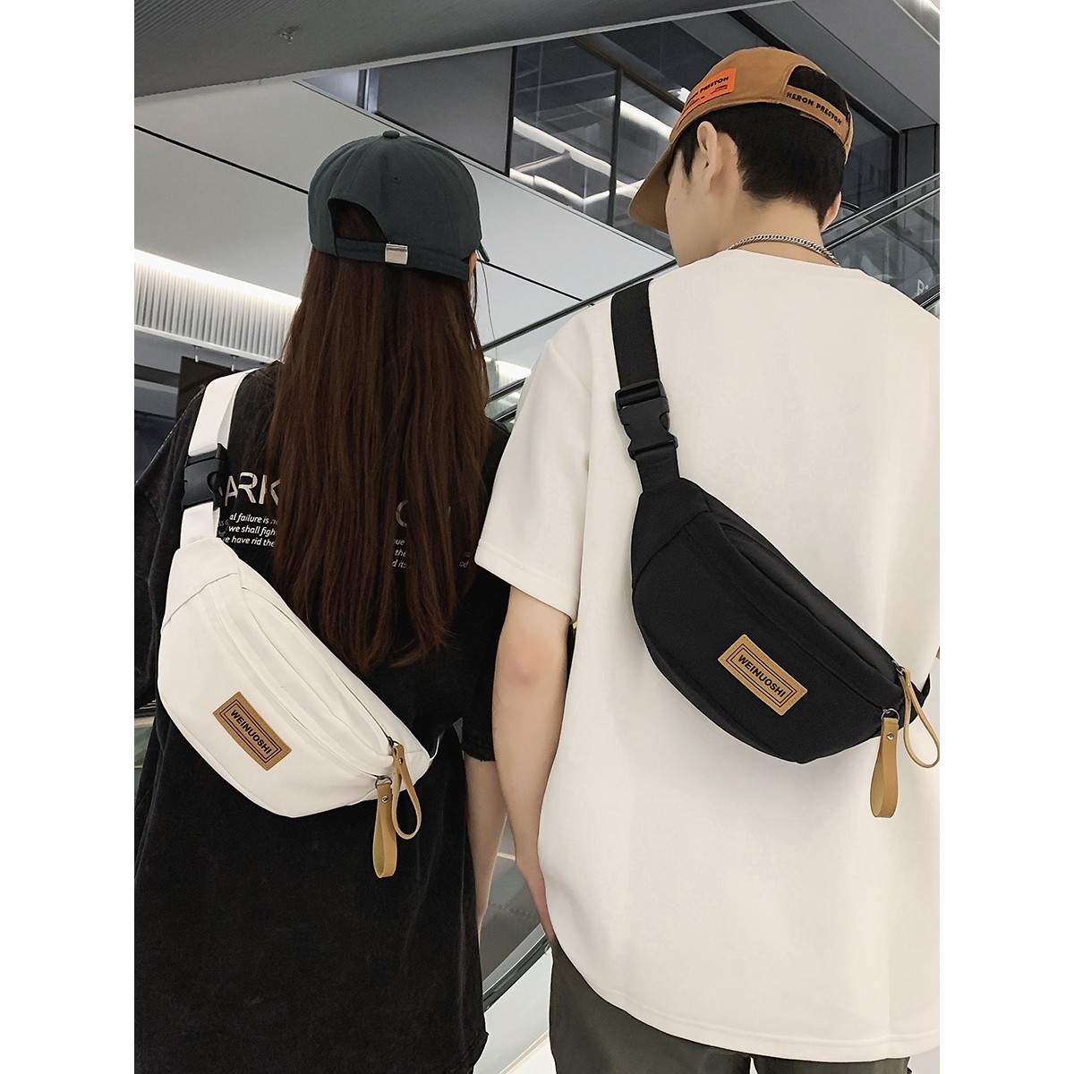 香港男士斜挎包男款胸包2025新款运动腰包休闲百搭单肩小挎包