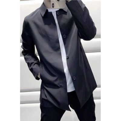 风衣男款2025新款爆款英伦商务男装休闲上衣男士中长款外套春秋季