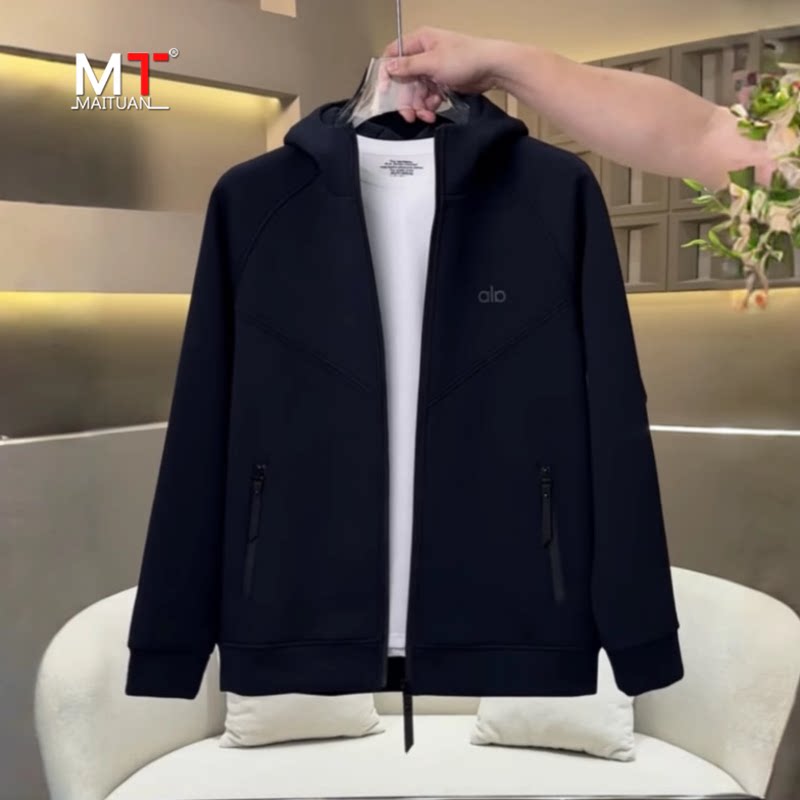 高端连帽夹克外套男士2025新款春秋冬季潮牌运动休闲开衫卫衣男款